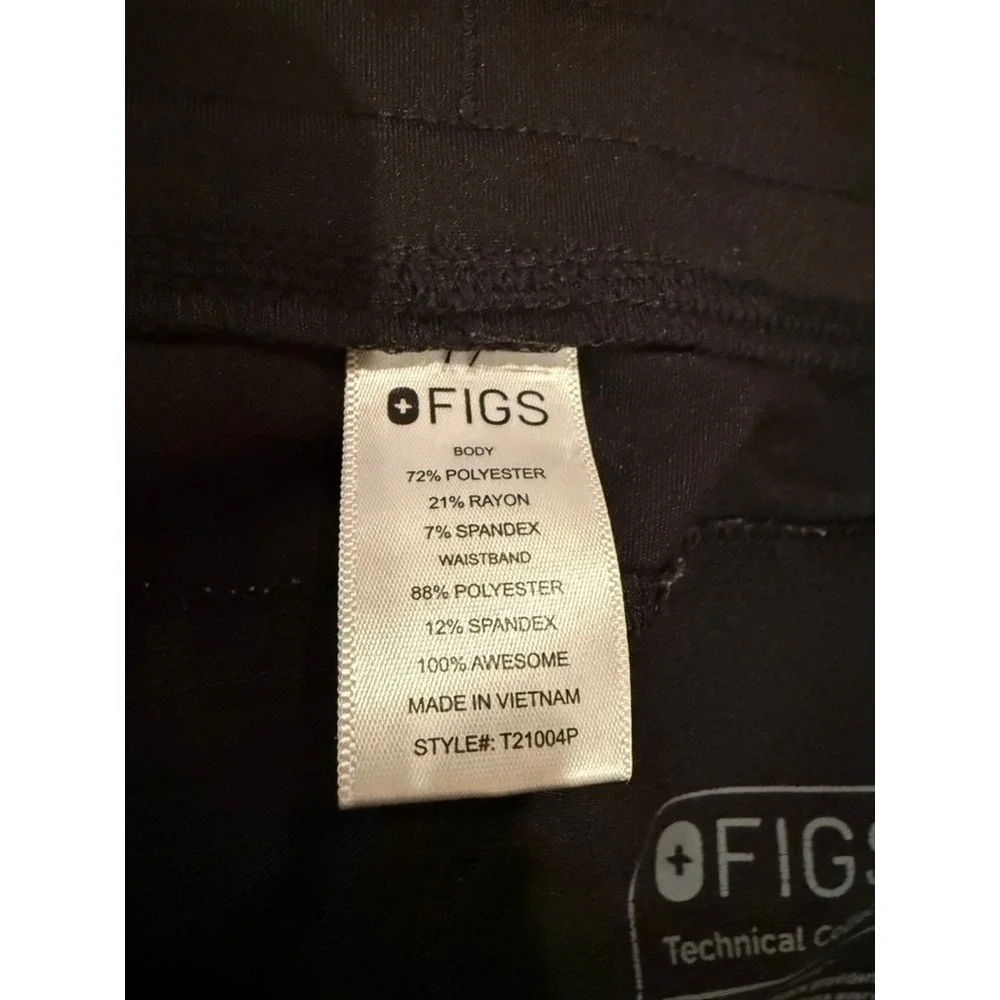 FIGS UNISEX Black Technical Scrub Pants Style M/P Medical Healthcare Scrubs